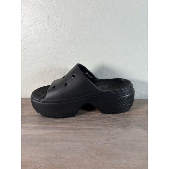 Crocs Stomp Chunky Platform Slide Sandals, Black, Women's 8 - Picture 4 of 7